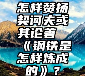 怎样赞扬契诃夫或其论著《钢铁是怎样炼成的》？